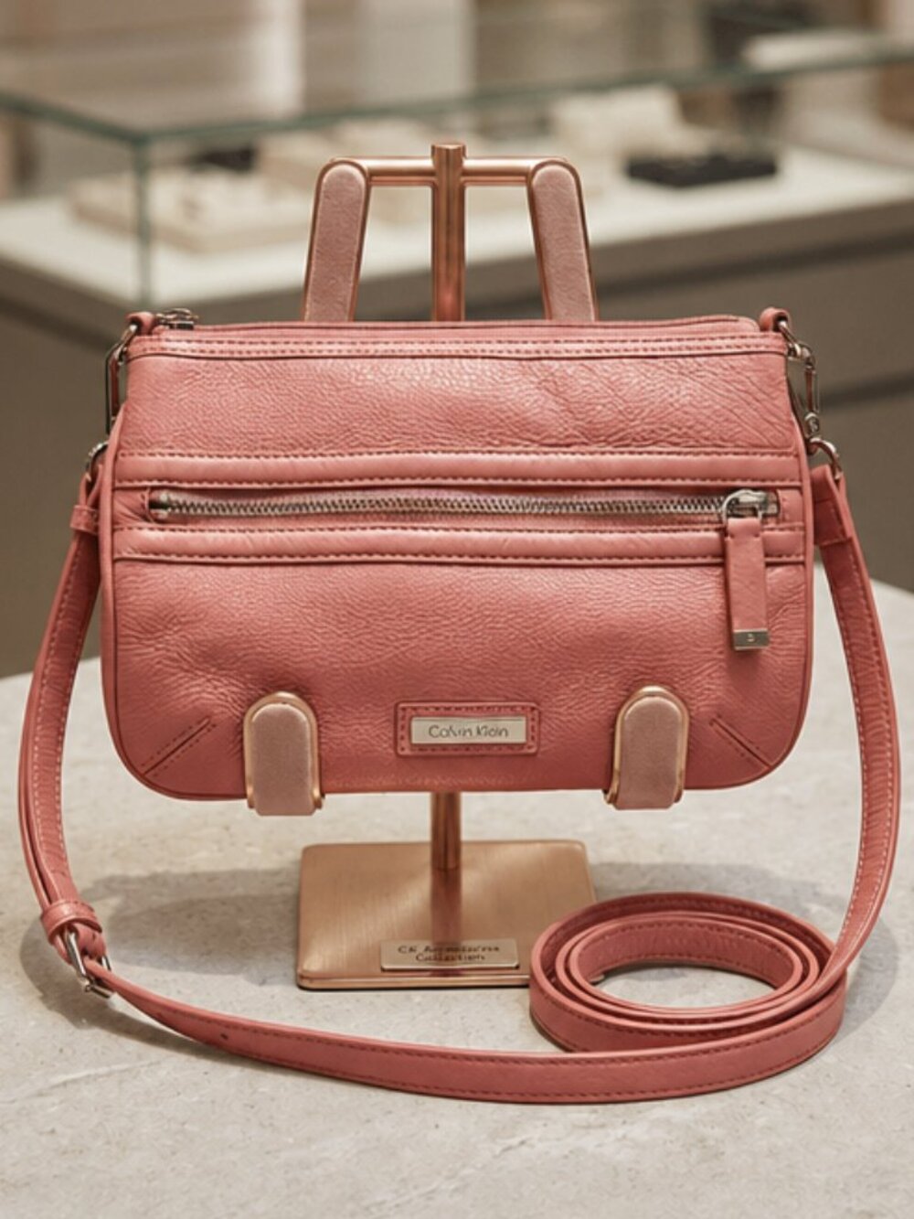 Calvin Klein Designer Crossbody in Blush Pink